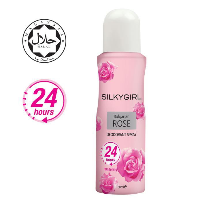 Silky Girl Deodorant Spray 24H 100ml - Bulgarian Rose